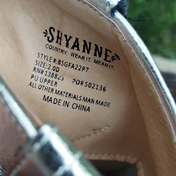 Shyanne Silver Metallic Western Cowboy Cowgirl Boots Girls - Picture 8 of 13